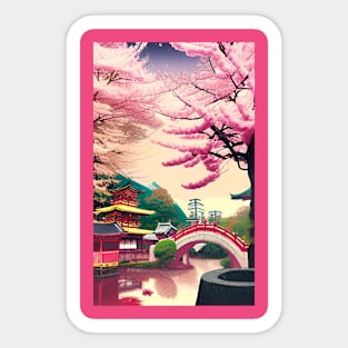 Japanese landscape Sticker